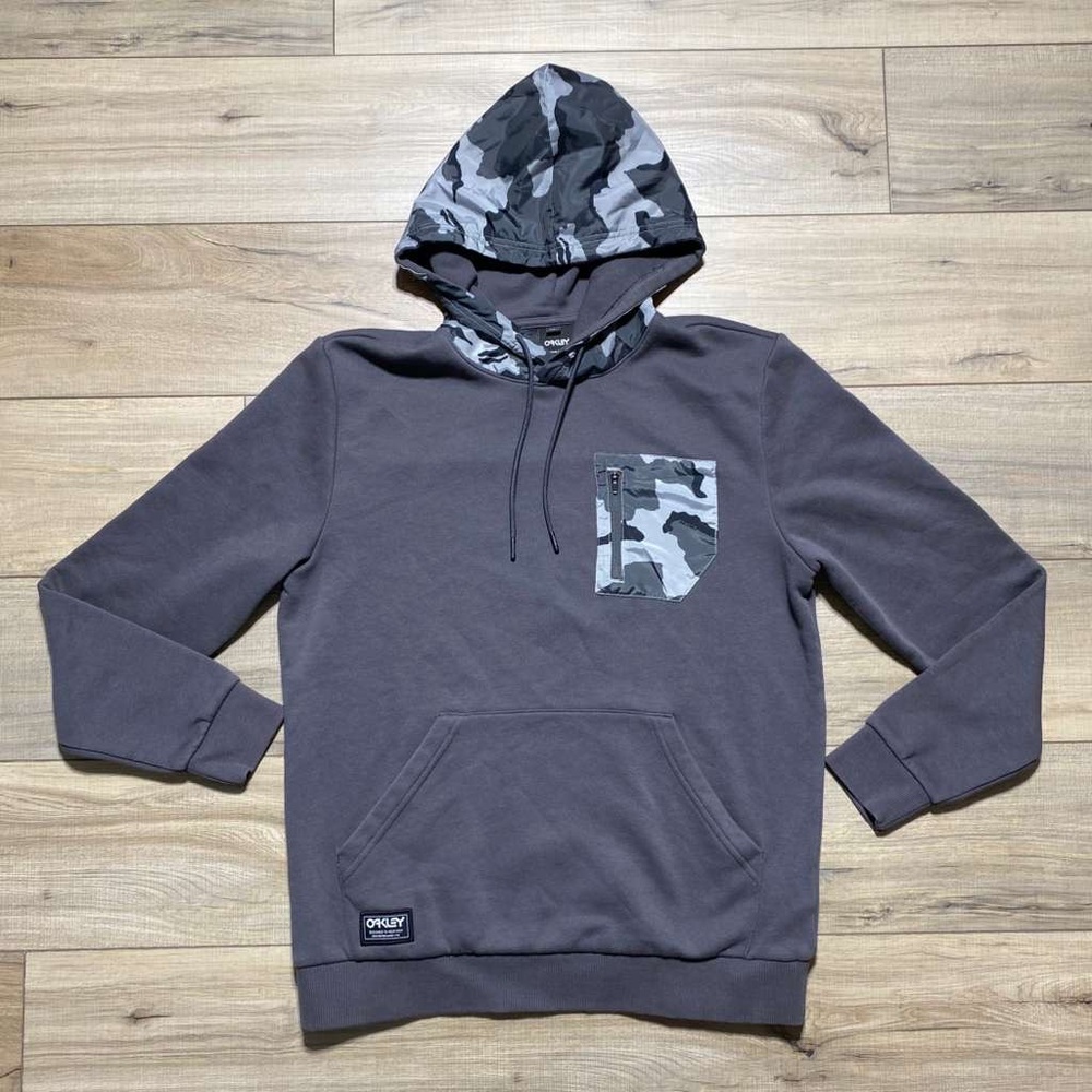 Oakley Men's Road Trip Camp Hoodie Size Small Gray Regular Fit EUC